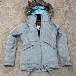 Roxy Kids' Winter Jacket with Faux Fur Hood and DryFlight Technology